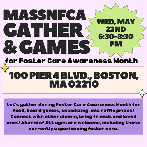 Gather and Games for Foster Care Awareness Month